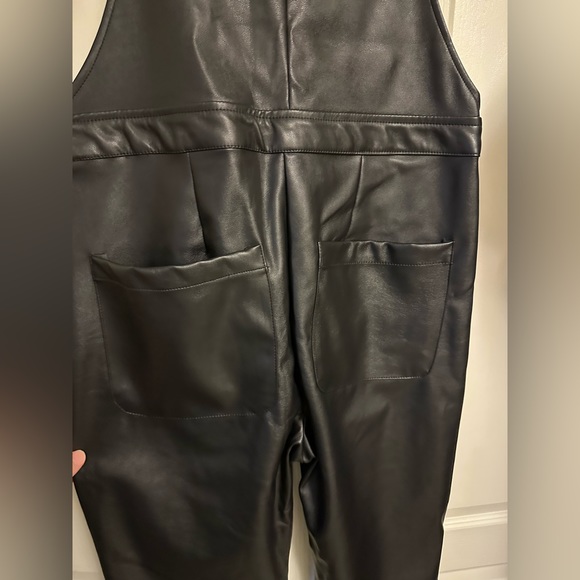 LEFTIES NWT Vegan Leather Salopette - Picture 6 of 6
